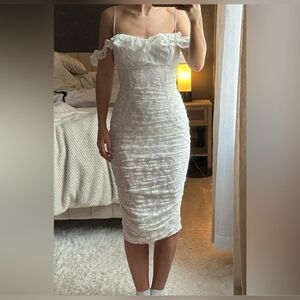 Hello Molly Strapless White Lace Dress